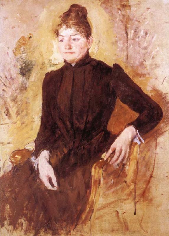 Mary Cassatt The woman in Black Norge oil painting art
